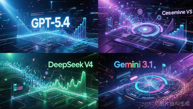 GPT-5.4 vs Claude Opus 4.6 vs DeepSeek V4 vs Gemini 3.1 AI模型对比